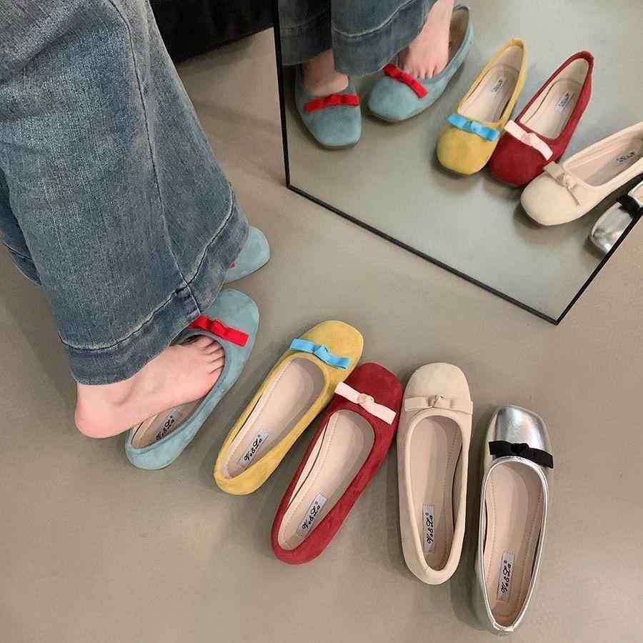 法式蝴蝶结芭蕾舞鞋仙女风百搭平底单鞋圆头温柔晚晚2026夏季新款,女鞋,浅口单鞋,淘宝优惠券,粉丝福利购,淘宝优惠卷