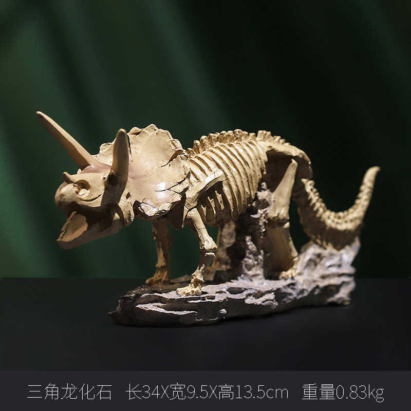 三角玄关桌面工艺品装饰电视柜复古客厅工艺品雕塑北欧龙树仿真脂