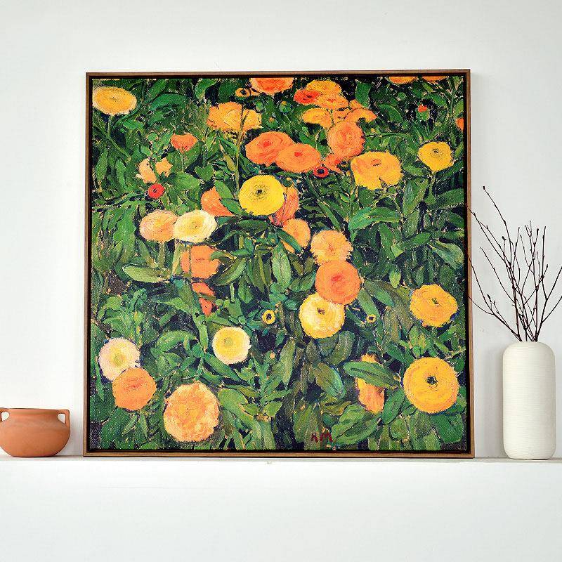 金盏花卧室餐厅客厅沙发背景装饰画壁画挂画墙画简约无框画装饰品