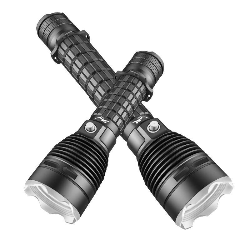 跨境新品XHP70 LED便捷磁控开关大功率强光多功能专业潜水手电筒