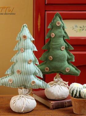 绿色童话森林风格织物树家居饰品饰品道具商店橱窗装饰礼品