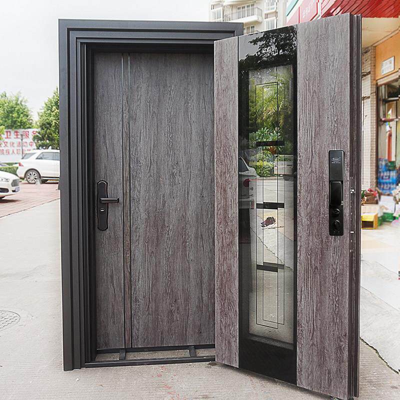 瑞百祥双层防盗门家用别墅进户门自建房采光铜烤漆大门RBX-1801型