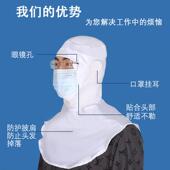 车间加工卫生帽防掉头发透气包头易清洁防尘工作帽卫生披肩弹力帽