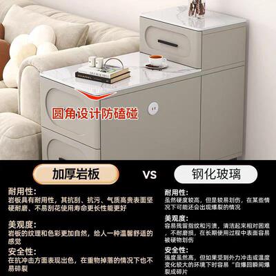 移动家边沙发几边侧边玻璃客厅小桌STV柜子茶水代现简约茶几用储