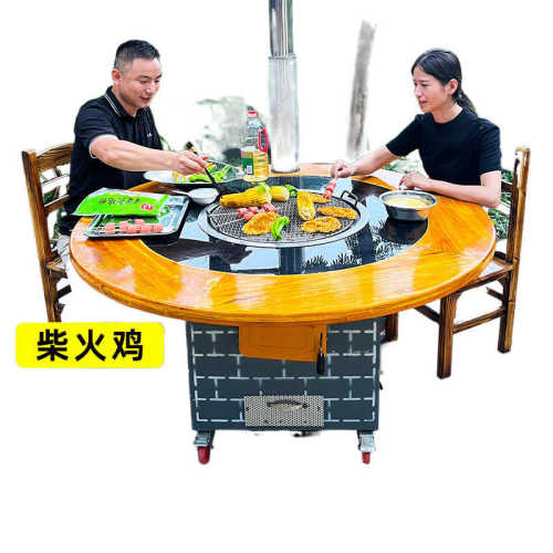 XY农村家用柴火灶烧木柴无烟柴火炉灶地锅鸡铁锅炖灶台桌大锅柴火