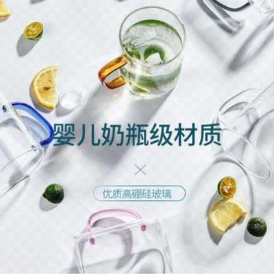 玻璃杯套装泡茶杯家用喝水杯子客厅待客大容量高档带把手轻奢杯具