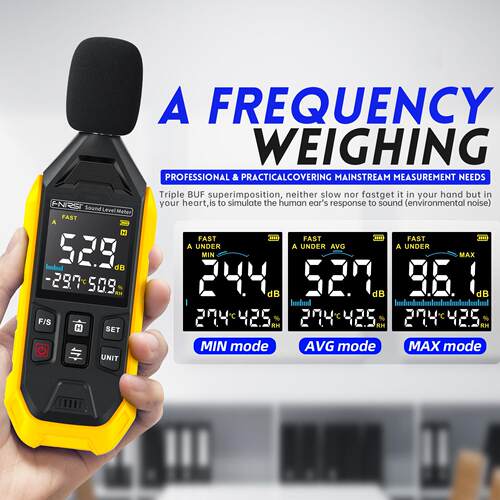 FNIRSI FDM01声级计噪声测量仪手持式数字分贝计30~130dB音频测量