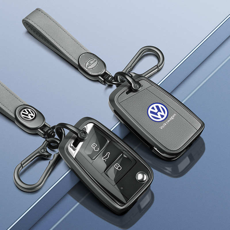 适用大众钥匙套途观L朗逸速腾探岳宝来迈腾高尔夫7polo探歌车包壳