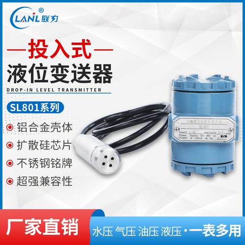 SL-802投入式液位变送器 静压式水位压力传感器 带不锈钢液位探头