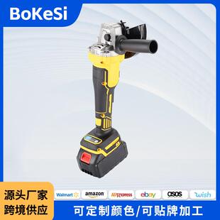 跨境大功率125锂电角磨机外贸多功能家用100切割机手持电动打磨机