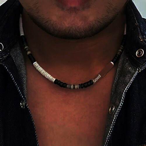 tric Tribal Ethnic Coconut Shell Beaded Necklace Men Jewelry