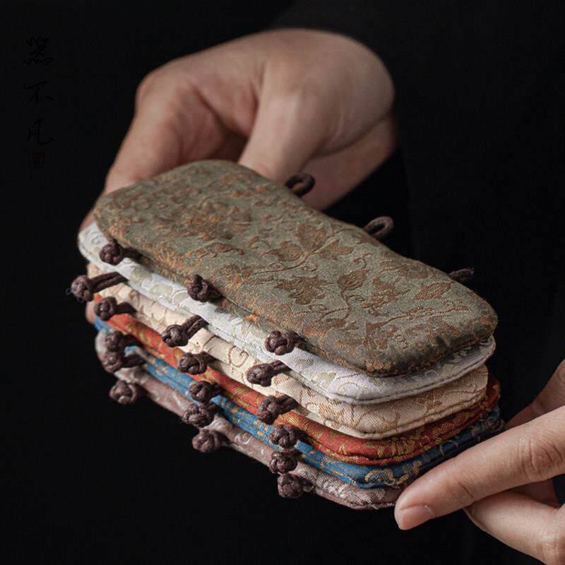 织锦铁壶提梁壶把手套银壶把手隔热套防烫布垫子茶壶巾提手绳扎带