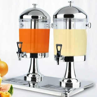 酒店果汁鼎PC饮料桶不锈钢单头商用咖啡奶茶保温冷饮机餐厅果汁机