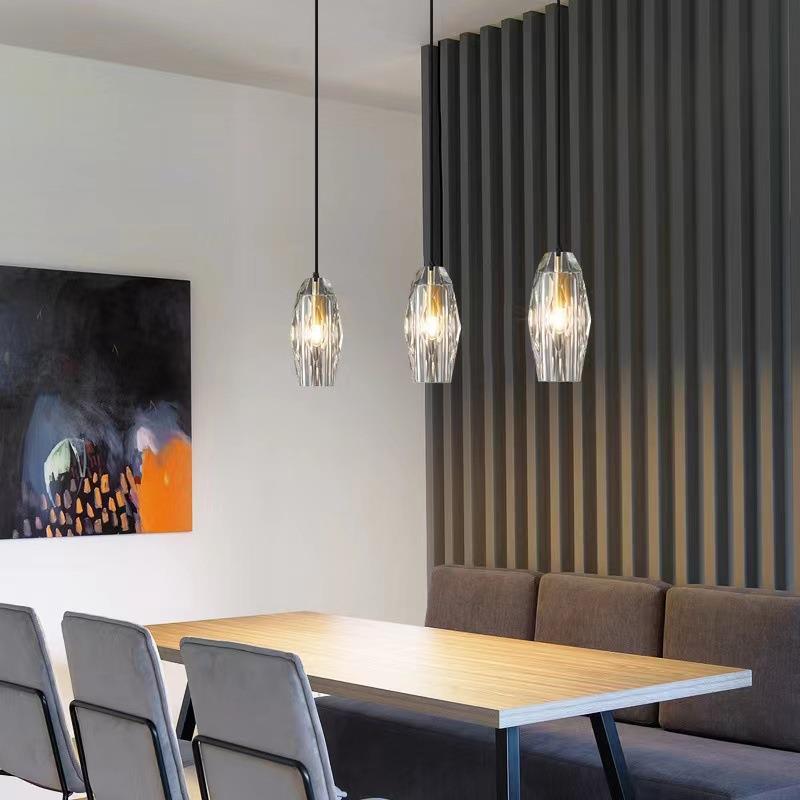 简约轻奢吊灯后现代客厅餐厅吧台装饰水晶小吊灯卧室床头吊线灯