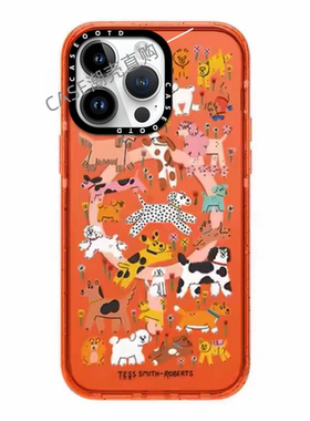 CASE可爱花园小狗活力橙色iPhone16Promax手机壳卡通适用苹果16/1