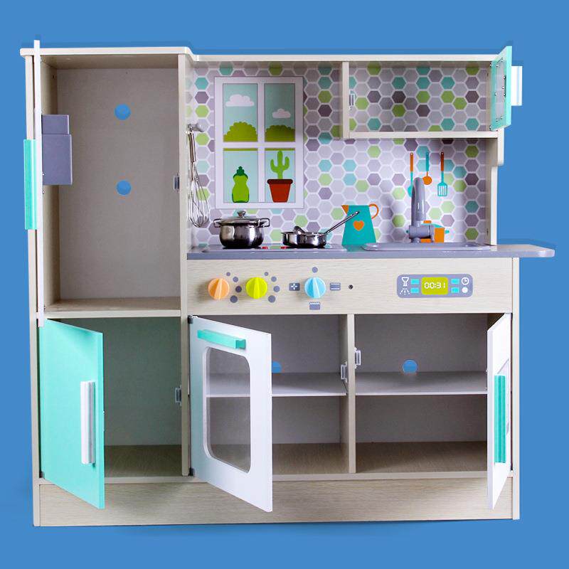 木制过家家大号声光音效厨房仿真厨具烹饪玩具套装做饭女孩