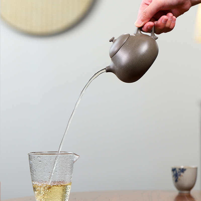 宜兴名家手工紫砂壶原矿清灰泥茄段茄瓜家用泡茶壶具批发