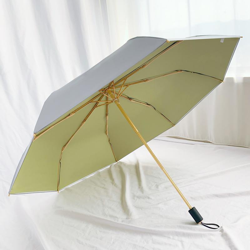正品钛银双射层黑线遮阳伞防紫外防辐太阳伞晴雨两用胶折叠雨伞up