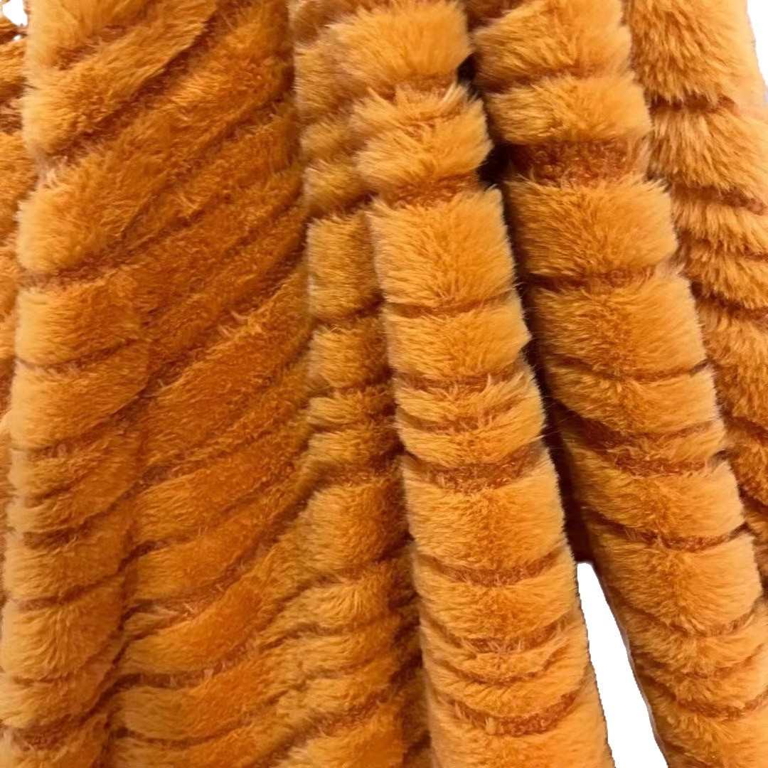 香妃 鞋帽家风格双 新品兔毛冬季现货绒提花 颗粒工厂纺兔毛2024