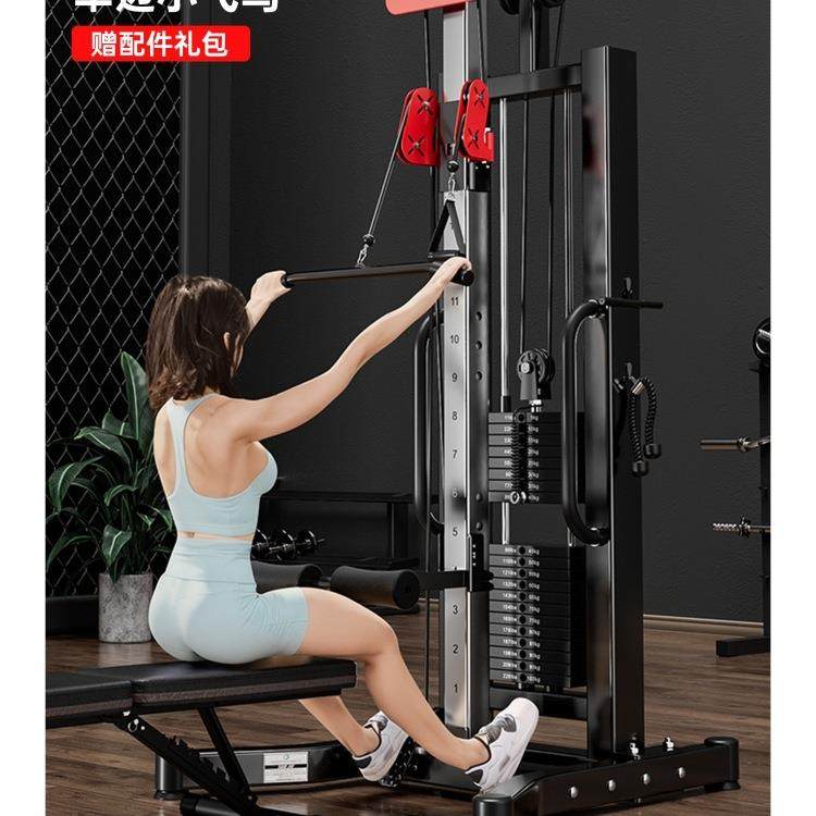 单边飞鸟龙门架家用小型力量健身夹胸多功能高低拉综合训练器划船