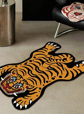 Tiger Carpet Bedroom Home Cute Animal Rug Living Room Decor