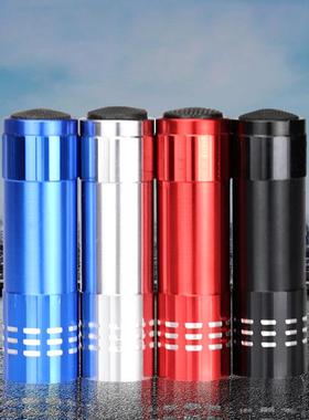 家用迷你9LED小手电活动礼品3节7号电池九灯铝合金户外应急手电筒