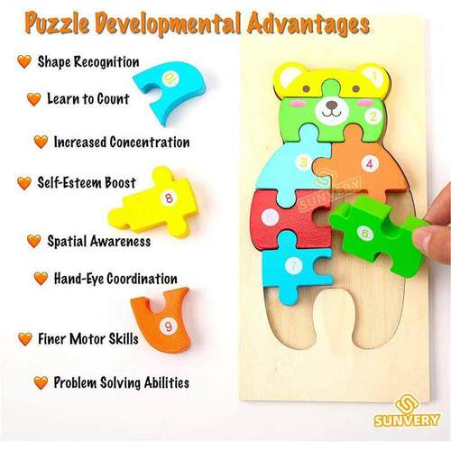 Montessori Wooden Toddler Puzzles for Kids Montessori Toys f