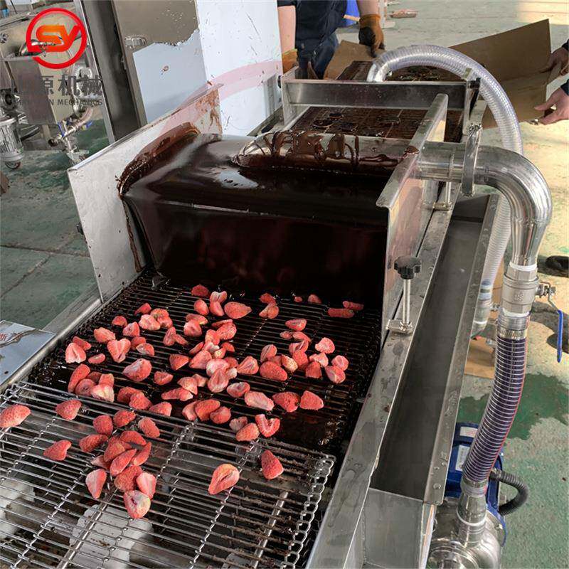 米卷能克量棒巧克力 上浆机 全自动糙GWE巧力涂层机糙米卷上浆机