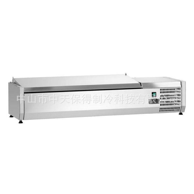 1.2米台式沙拉台开槽保鲜工作台冷藏奶茶小菜冰箱水果捞展示柜