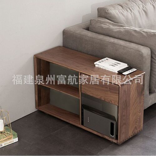 客厅沙发边几侧边柜实木角几边柜窄高柜收纳柜轻奢简约现代置物架