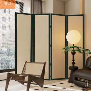 奶油风屏风隔断客厅现代简约卧室房间玄关遮挡可移动折叠法式 背景