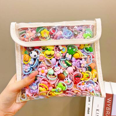 Children cartoon scrunchie rubber band baby hair accessories
