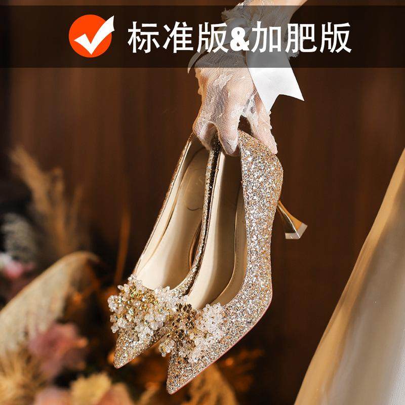 中式秀禾服婚鞋女2024年优雅高级感法式粗跟中式新娘鞋红色高跟鞋,女鞋,浅口单鞋,淘宝优惠券,粉丝福利购,淘宝优惠卷