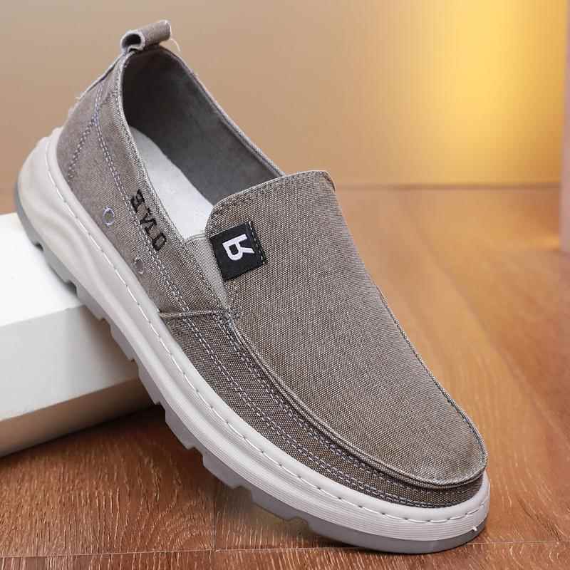 老北京布鞋男鞋春秋季透气舒适休闲爸爸鞋中老年一脚蹬软底男单鞋