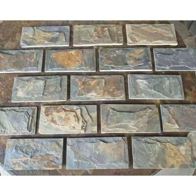 外墙砖天然磨菇石包柱石别墅庭院外墙文化石仿古砖室内背景墙石材