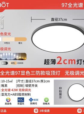 客厅吸顶灯吊顶照明超亮灯具浴室入户薄款走廊卧室灯房卧太阳办公