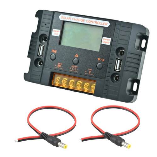 电流背光显示12V24V30A太阳能控制器带DC线USB太阳能充电控制器