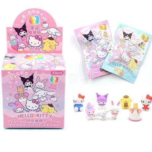 Sanrio Blind Box Doll Eraser Cartoon Cute Hello Kitty My