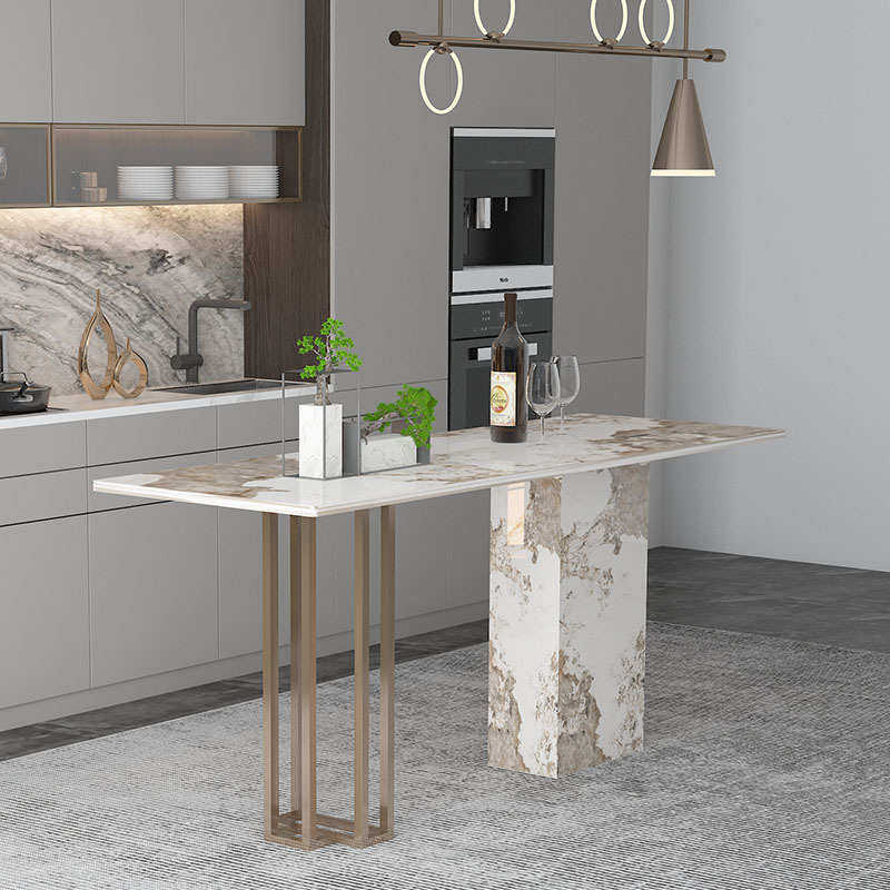 简约轻奢岩板多功能吧台桌家用厨房中岛台高脚长吧桌导台餐桌一体,住宅家具,岛台,淘宝优惠券,粉丝福利购,淘宝优惠卷