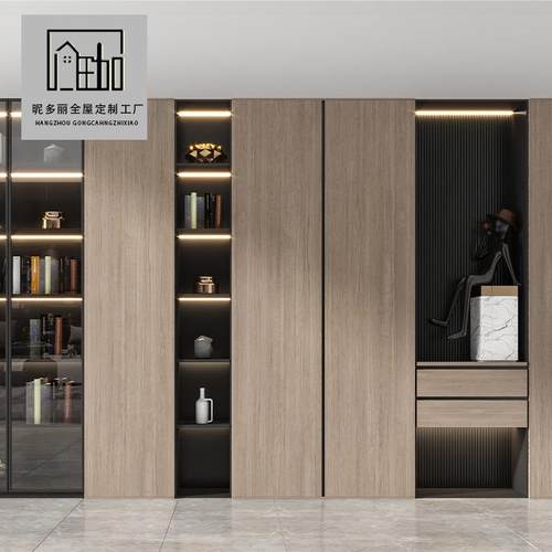 厂书全屋定制家房空CBD间定制书桌书柜工具现代简约一体组合设计