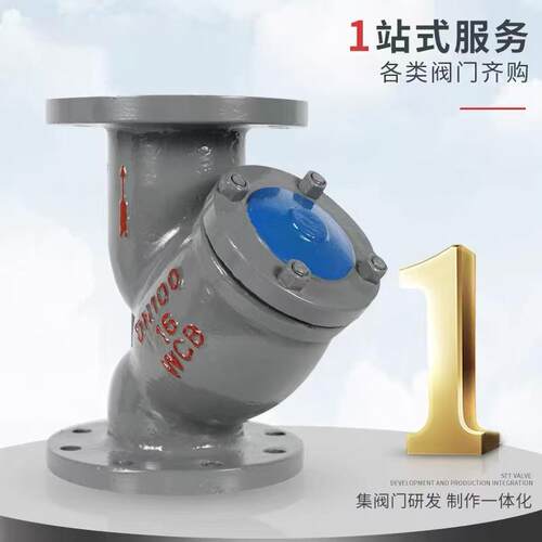 铸钢法兰Y型过滤器GL41H-16CWCB材质管道除污器DN100DN50150