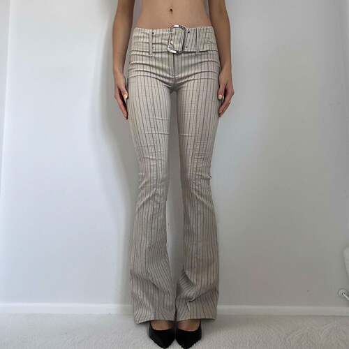 Womens Y2K Striped Slim Fit Long Pants Casual Sporty