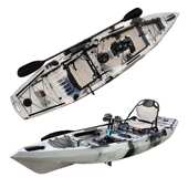 路亚艇 钓鱼艇 塑料船 滚塑单人脚踏艇 3.36米塑料皮划艇