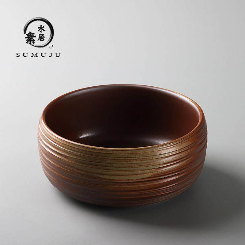 粗陶柴火茶具洗陶瓷大茶渣罐家用洗杯内置水笔洗功夫茶具配件茶碗