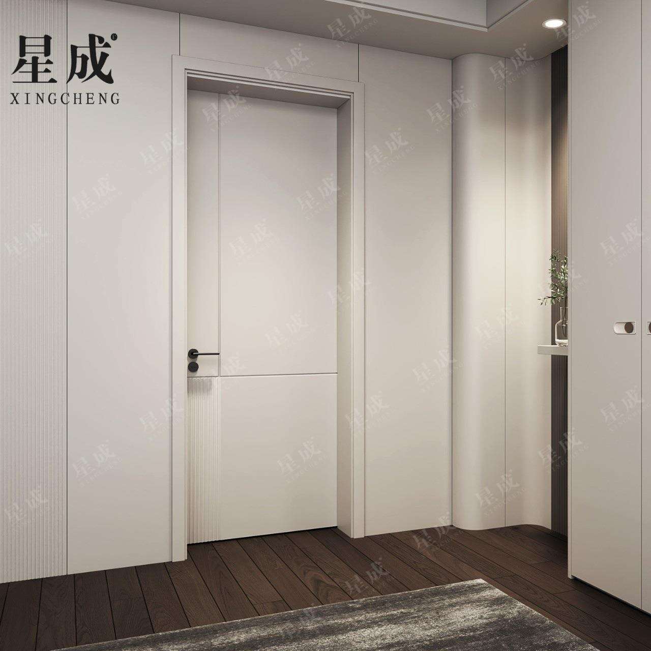 简约房间门酒店卧室房门防水防潮E0级环保无醛静电喷粉室内门