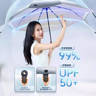 新款直销手动雨伞折叠超大号双层防晒伞女晴雨两用伞遮阳加厚加大