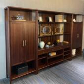 新中式 制 全实木办公桌乌金木老板桌大班台董事长办公室家具定