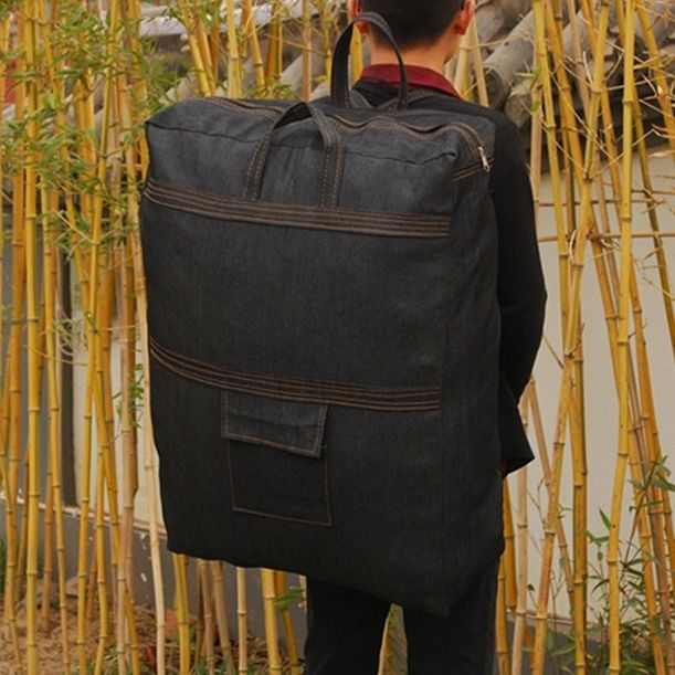 特大加厚双肩背包牛仔装棉被包打工包袋搬家袋子行李袋整理打包袋