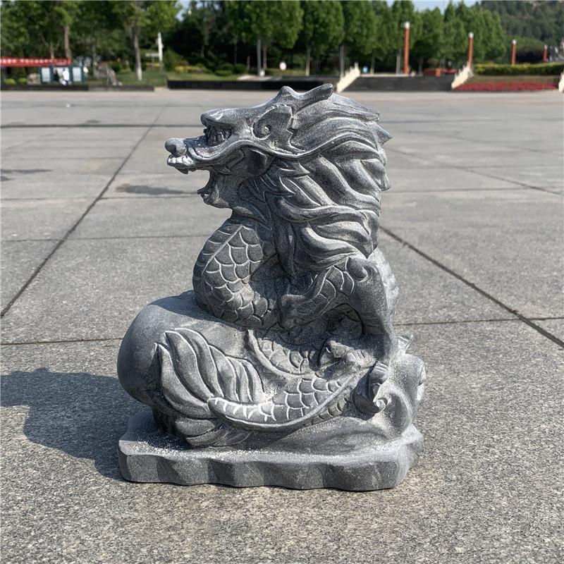 石龙石雕龙摆件青石工艺品立龙天然石材雕刻十二生肖精雕石头龙