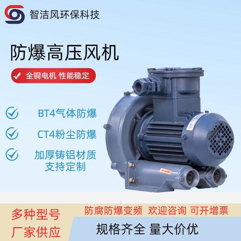 15千瓦防爆高压漩涡风机耐腐蚀耐高温防爆漩涡气泵15KW隔爆风机